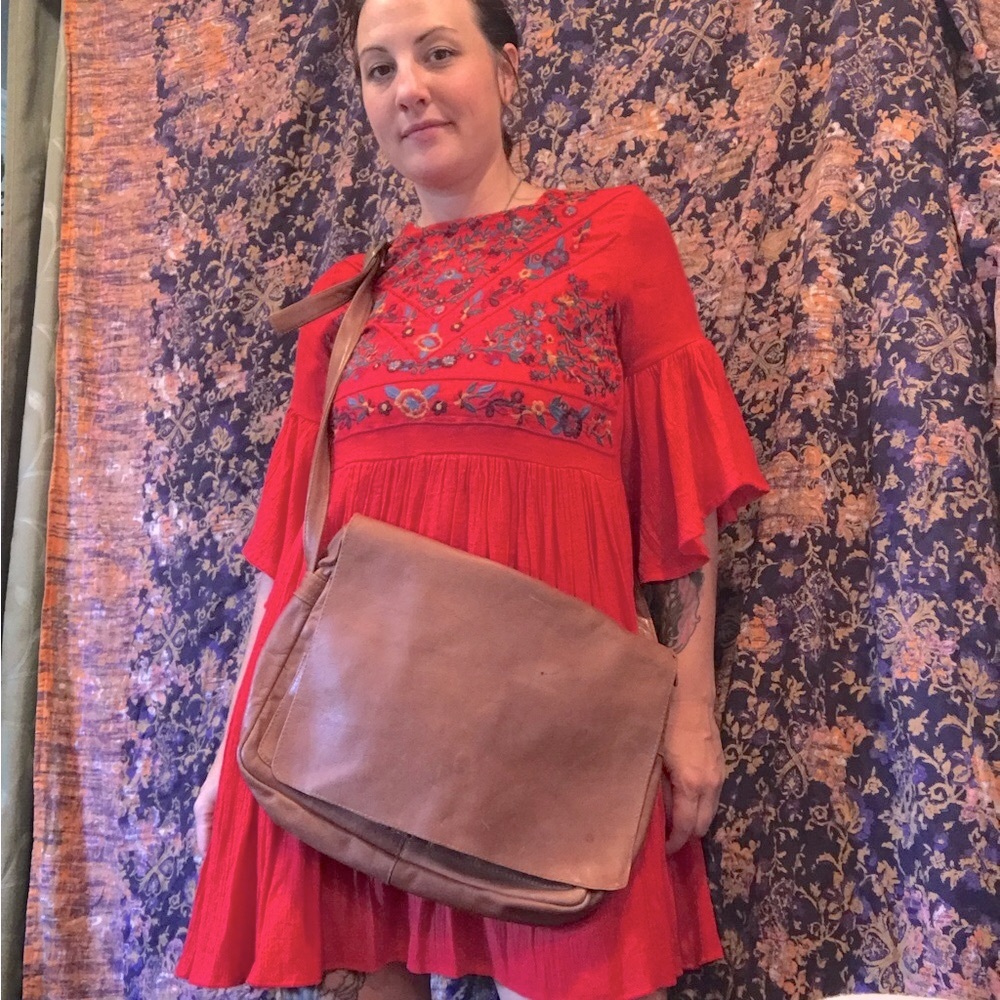 Vintage Leather Messenger Bag